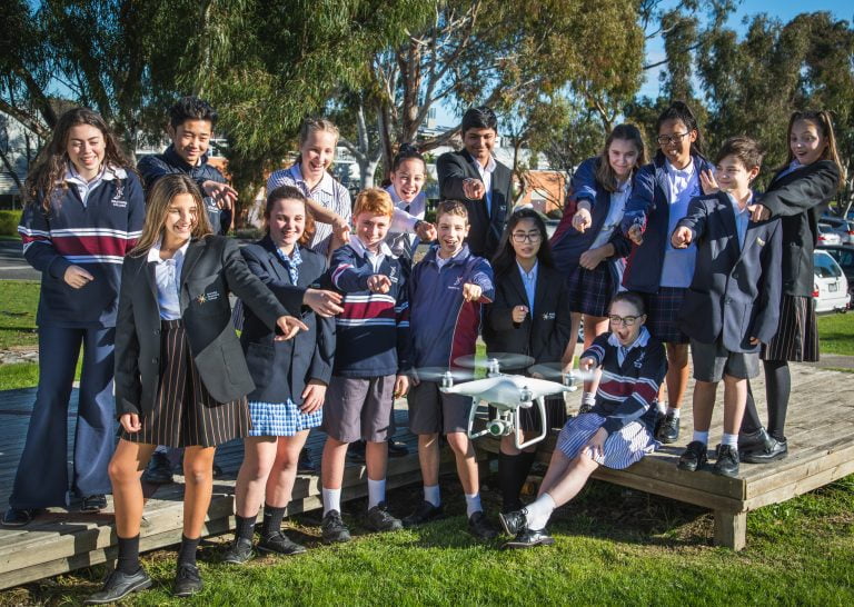 KIOSC - students with drone